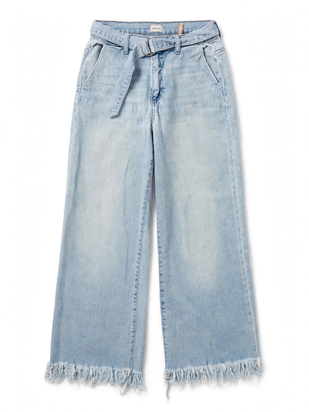 Sneak Peek Light Blue Wide-Leg Jeans with Self-Tie Belt